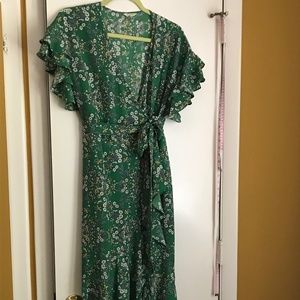 Max Studio floral wrap dress